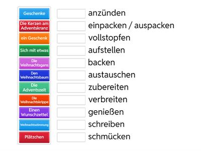 Weihnachten Verben (Advanced)