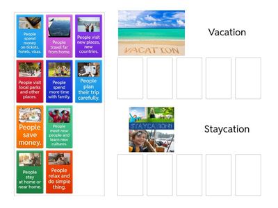 staycation VS vacation (elemetary A0-A1)