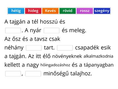 A tajga éghajlata