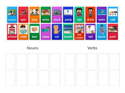 Nouns and Verbs Sort