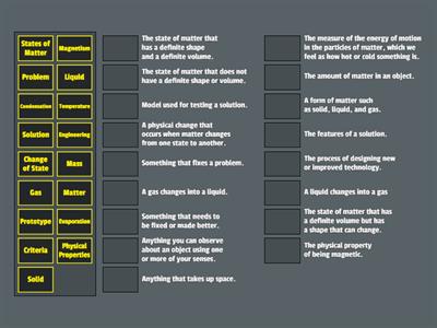 Unit 3 Matter Vocab