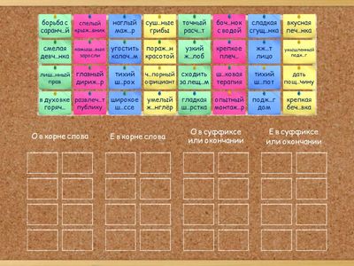 О-Ё после шипящих