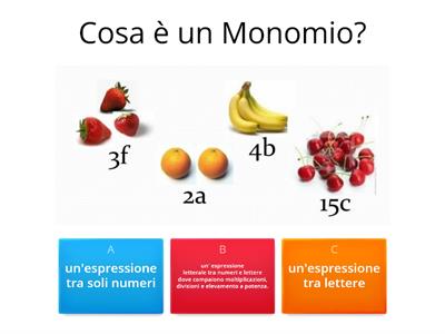 Verifica di Matematica su Monomi, Polinomi, Equazioni di primo grado.