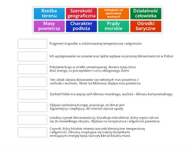 Czynniki kształtujące klimat Polski