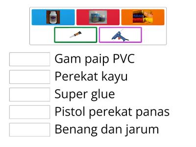 Namakan alatan dan bahan untuk cantuman mock-up atau model