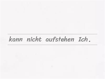 Gute Besserung!- Modalverb können (Was kann ich nicht machen?)