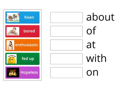 Adjectives + prepositions