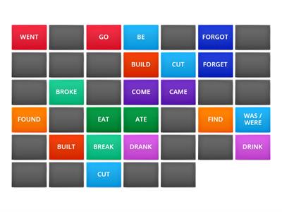 MEMORY OF IRREGULAR VERBS