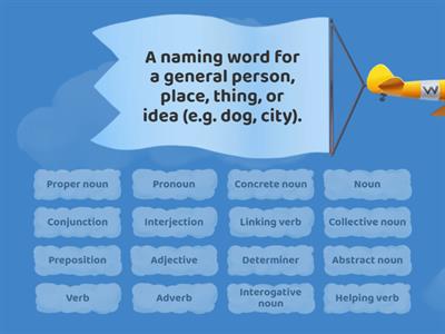 Word classes - what is the type of word called?