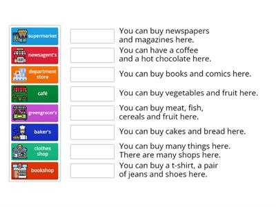 Match up - Shops