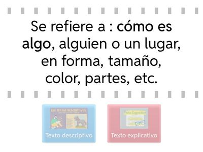 Texto explicativo vs descriptivo