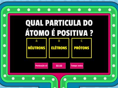 QUÍMICA EXERCICIO - ÁTOMO E AS SUB PARTICULAS ATÔMICAS 