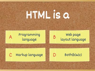 KS3 - HTML Multi-Choice Quiz