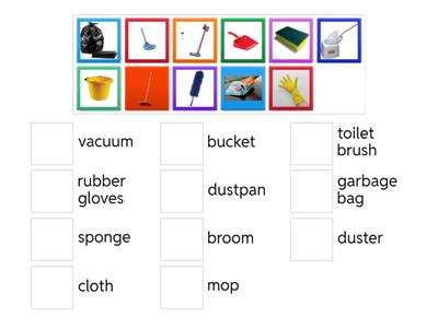 Cleaning Tools Vocabulary