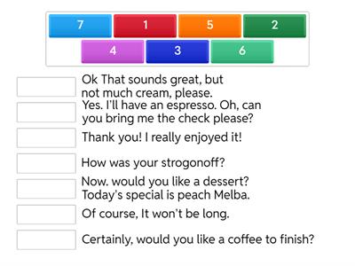 ORDERING FOOD ADULTS