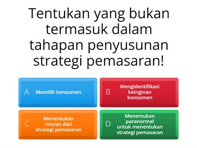 Kuis Strategi Pemasaran