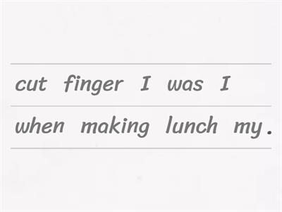 Road Map A2+ Past Simple & Past Continuous - order the sentence