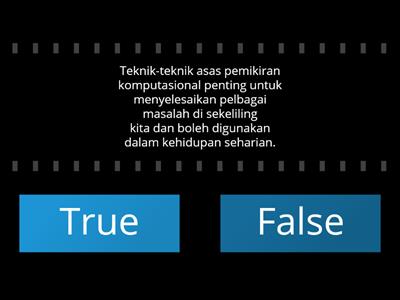 ASAS SAINS KOMPUTER TINGKATAN 1 (TRUE/FALSE)