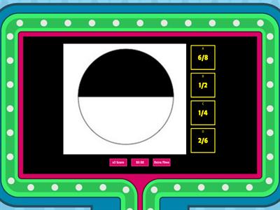 Beginning Fractions Game Show Quiz