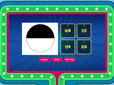 Beginning Fractions Game Show Quiz