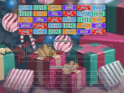 Nonsense words vs real words