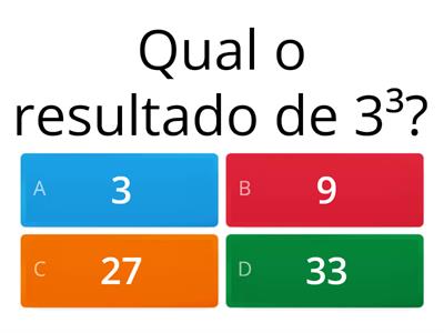 Revisão sobre potenciação