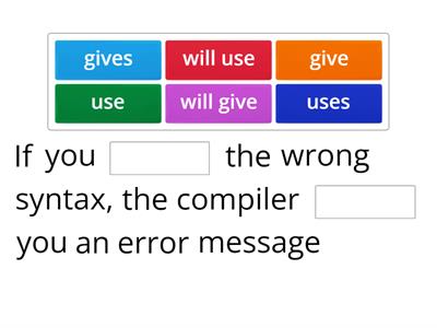 Zero and First Conditional
