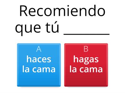 El presente del  subjuntivo