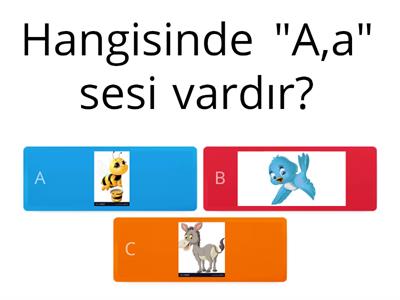 1. Sınıf "A" Sesi Çalışması 