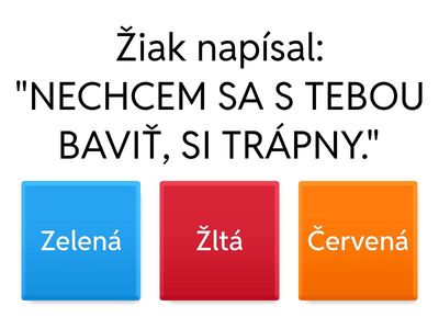  Etiketa a bezpečnosť online - Semafór slušného chatovania