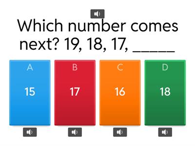 Count backwards from 20