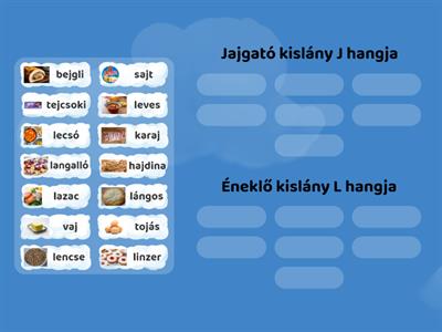 L-J differenciálása: Ételek