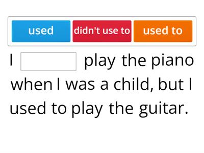 Revision- Used to / Didn't use to