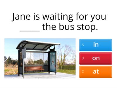 Prepositions in, on, at (Place)