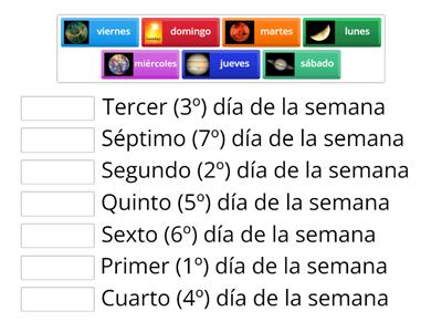 Days of the week/ Spanish