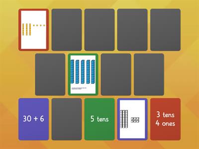 Base Ten Representation Concentration Game