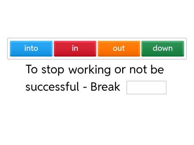 Phrasal verbs knowledge test