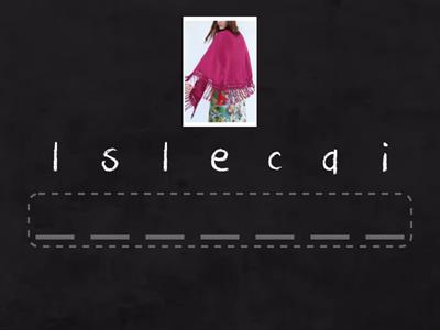 Lessico degli indumenti/dell'abbigliamento