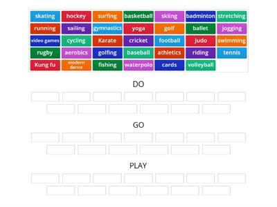 Verbs: Do / Go / Play