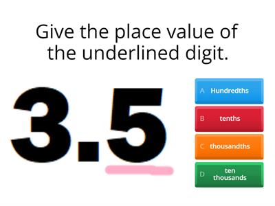 Reading and Writing Decimal Numbers