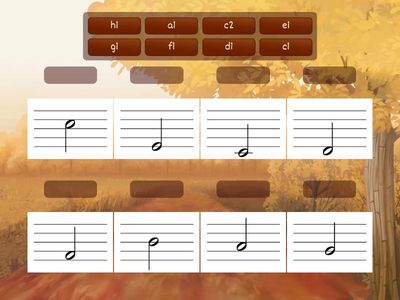 Noty - stupnice C dur (nota půlová)