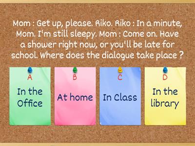 QUIZ ENGLISH CONVERSATION