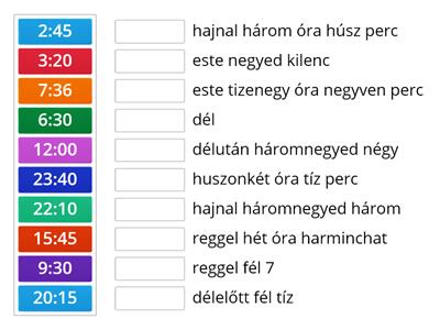 Hány óra van? 3.