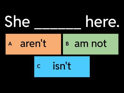 Verb To Be + -  A1 & A2