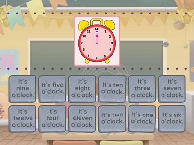 Telling the time (:00) Find the match 