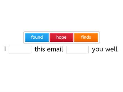 Phrases for formal email