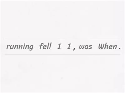 past continuous and past simple