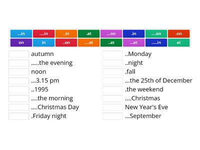 Time prepositions