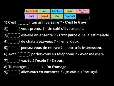 Les mots interrogatifs (4)