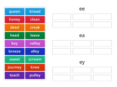 Long e Vowel Teams